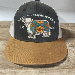 Lazy J Ranch Wear Serape Hereford Trucker Hat: Country Western Theme: Cow